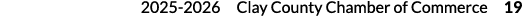 2025 2026 Clay County Chamber of Commerce 19