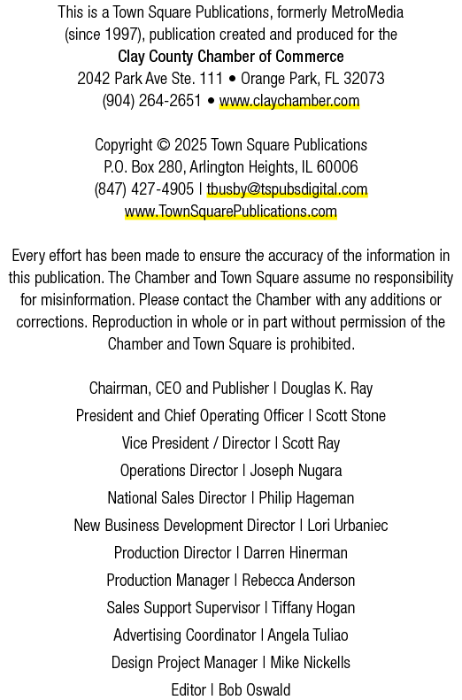 This is a Town Square Publications, formerly MetroMedia (since 1997), publication created and produced for the Clay C...