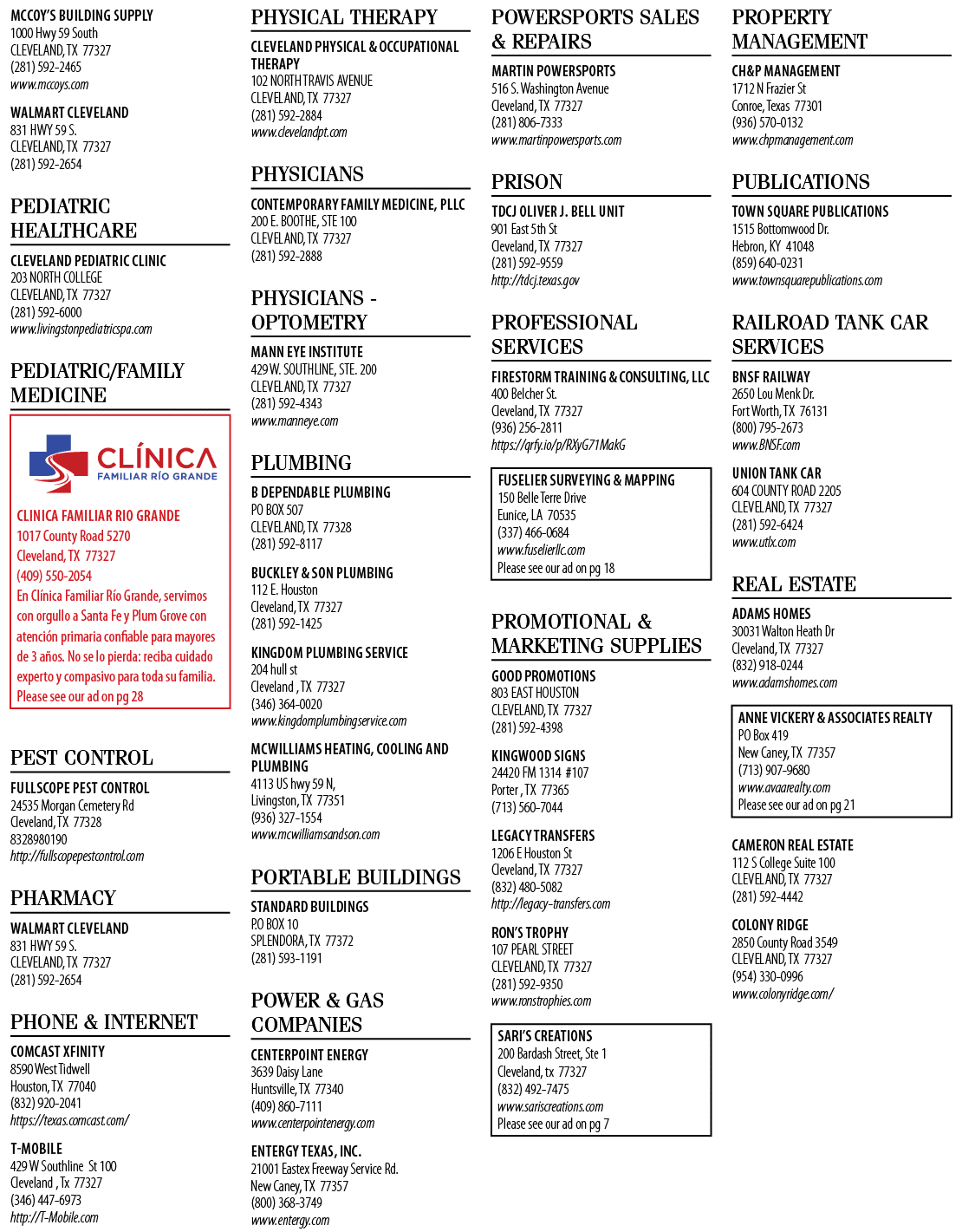 A list of businesses is displayed, including a clinic, a gas station, and a market. AI generated content
