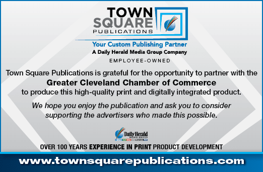 A flyer for Town Square Publications, a company that specializes in print and digital product development. AI generated content