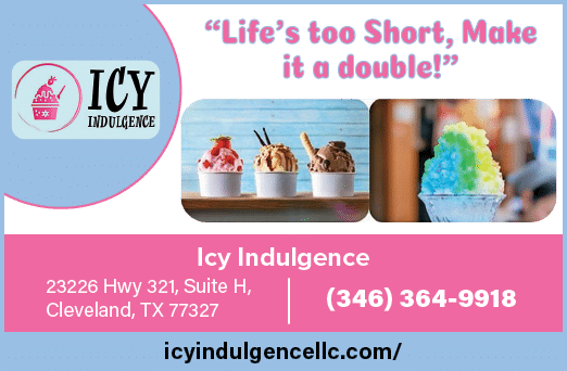 A sign advertising a business called “Icy Indulgence" with a picture of ice cream and a phone number. AI generated content