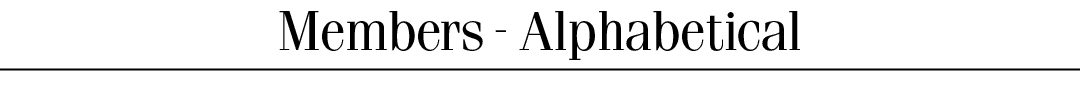 Members Alphabetical
