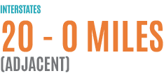 Interstates 20 0 miles (adjacent)