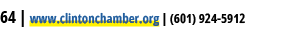 64 | www.clintonchamber.org | (601) 924 5912