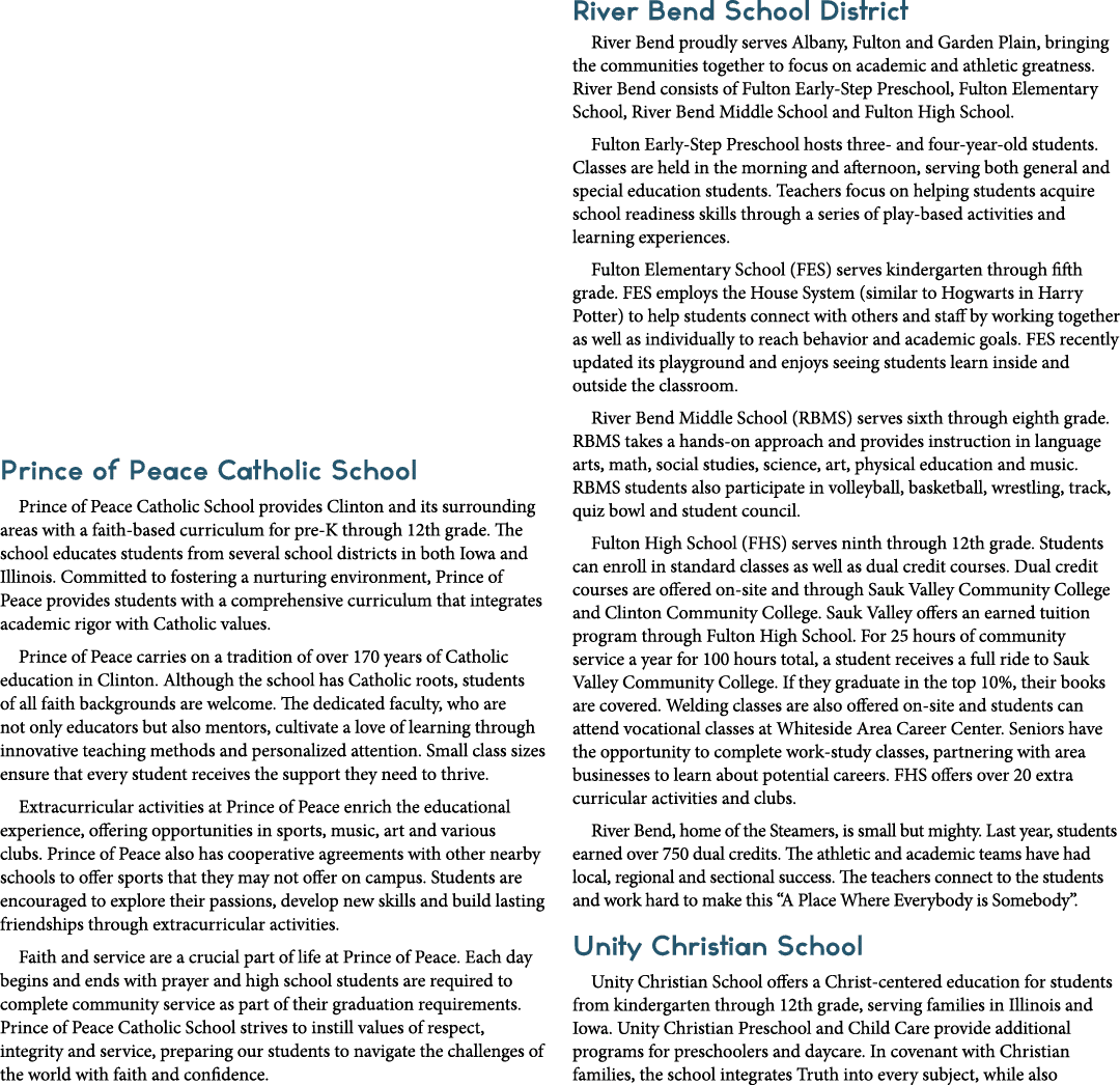 Prince of Peace Catholic School Prince of Peace Catholic School provides Clinton and its surrounding areas with a fai...