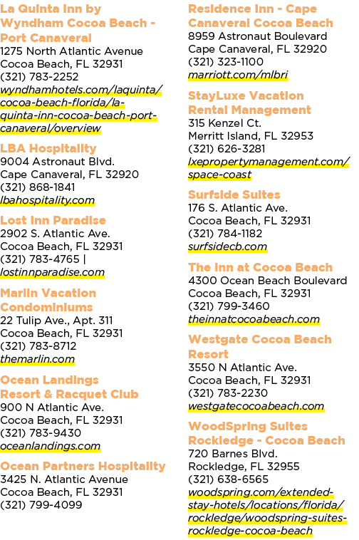 La Quinta Inn by Wyndham Cocoa Beach Port Canaveral 1275 North Atlantic Avenue Cocoa Beach, FL 32931 (321) 783 2252 w...