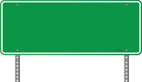 Square roadsigns in green color tones isolated on white background. EPS version 10 with transparency included in download.