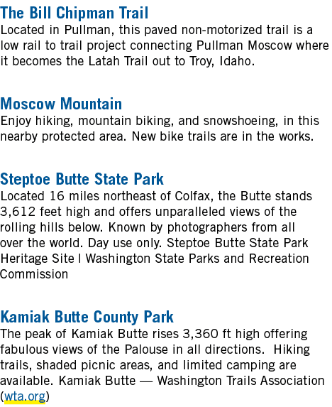 The Bill Chipman Trail Located in Pullman, this paved non motorized trail is a low rail to trail project connecting P...