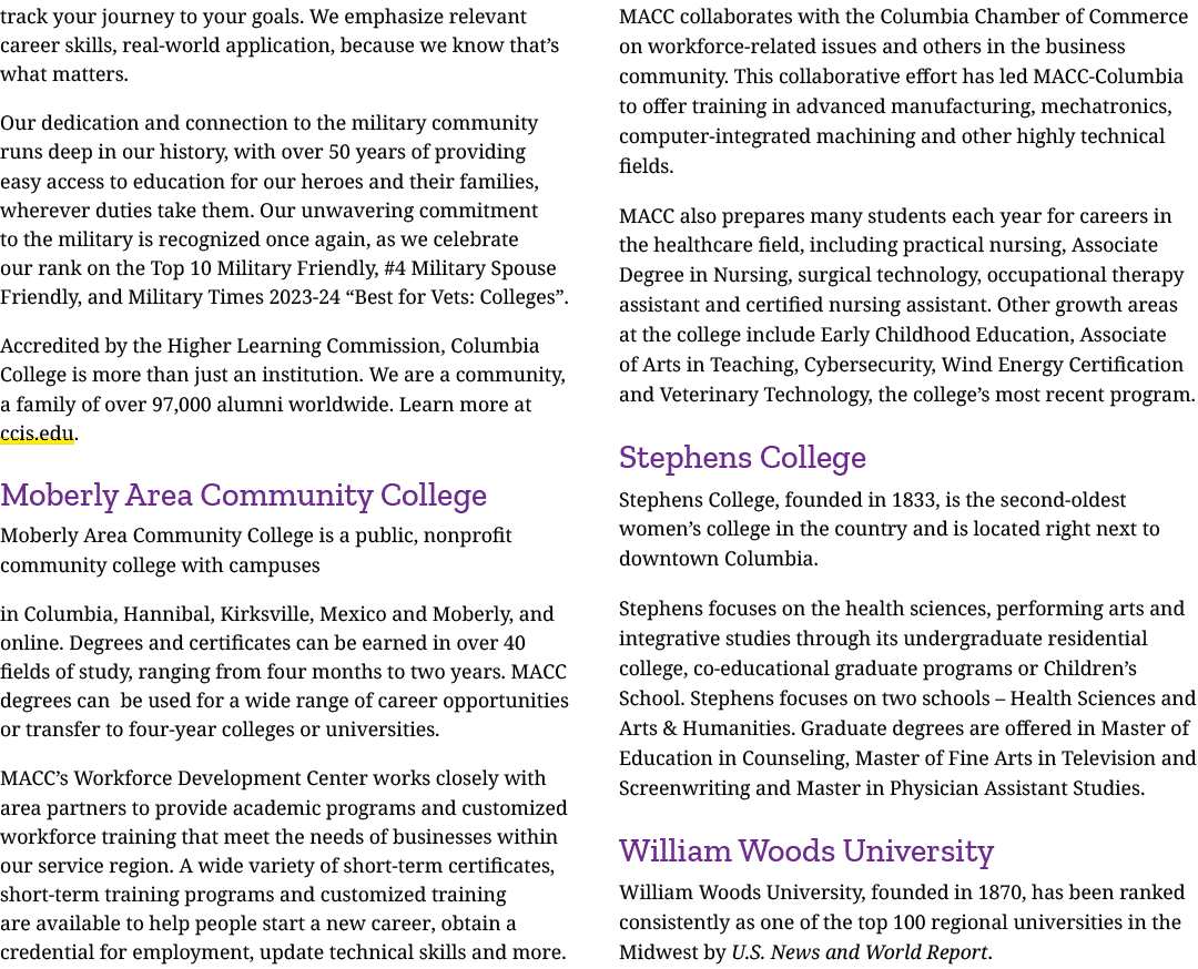 track your journey to your goals. We emphasize relevant career skills, real world application, because we know that’s...