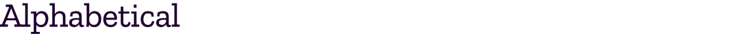 Alphabetical