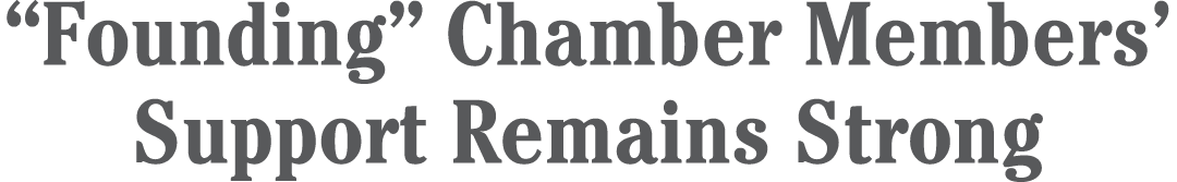 “Founding” Chamber Members’ Support Remains Strong