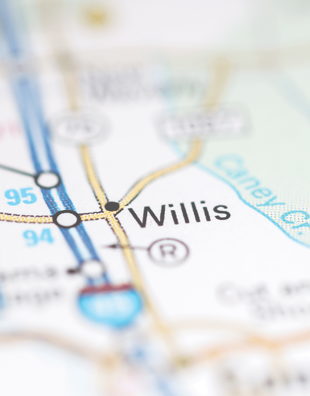 Willis. Texas. USA on a geography map