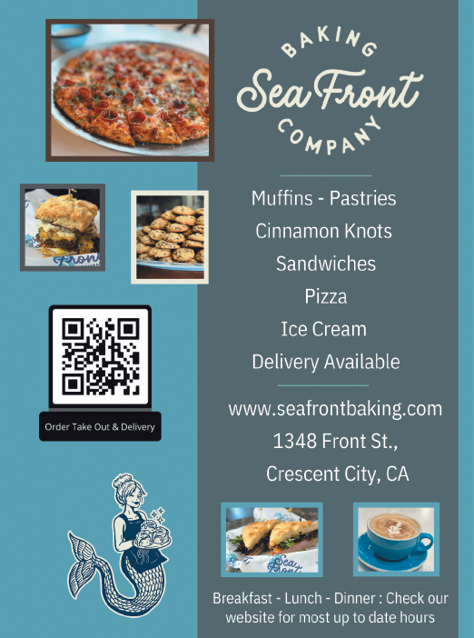 A flyer advertising a bakery and pizza shop. AI generated content