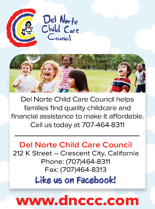A flyer for Del Norte Child Care Council. AI generated content