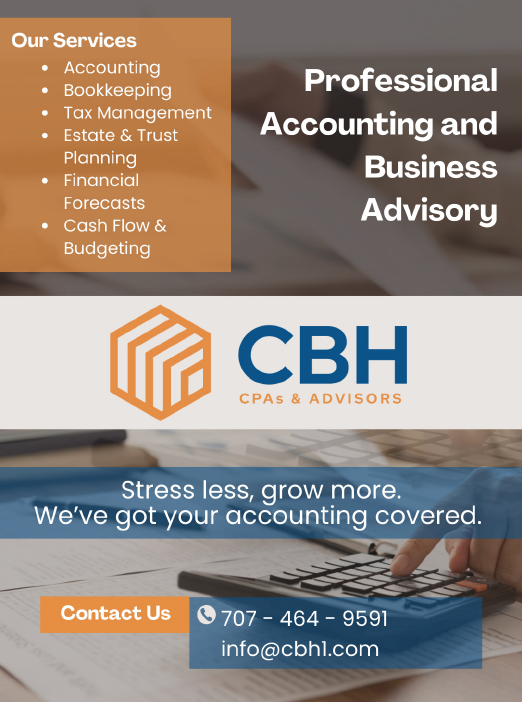 A flyer advertising CPA and business advisory services. AI generated content