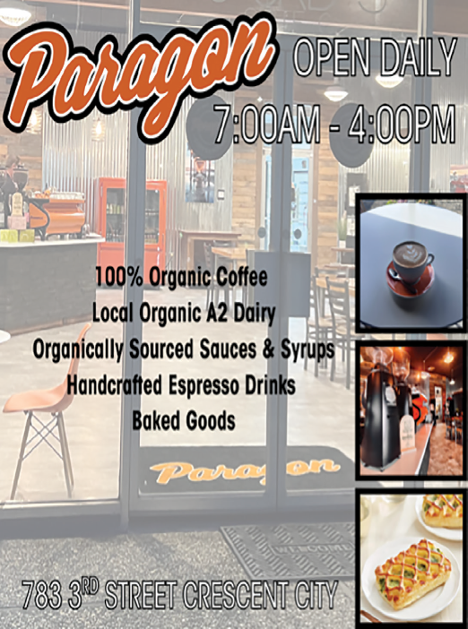 A flyer advertises a coffee shop with a variety of drinks and food items. AI generated content