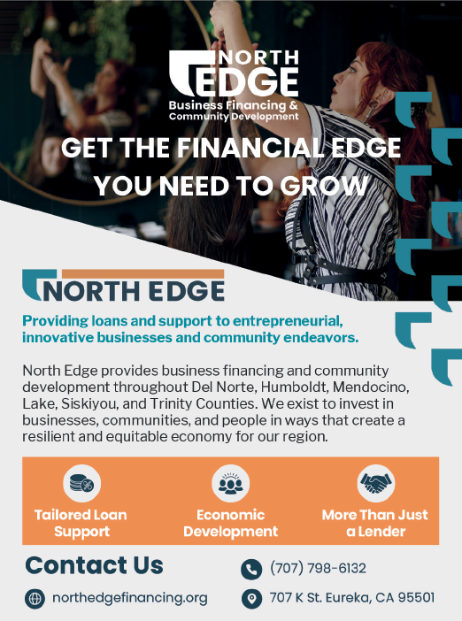 A flyer for North Edge Community Development promoting financial services. AI generated content