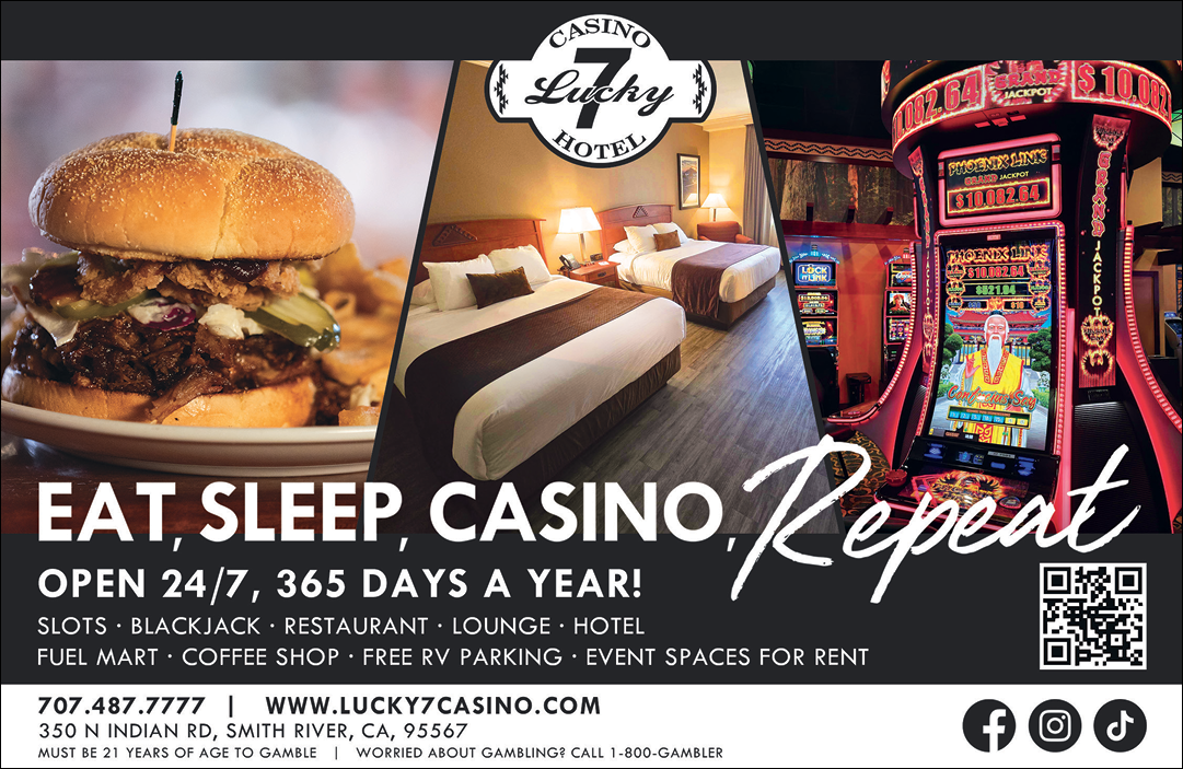 A flyer advertises a casino with a bed and breakfast, offering 24/7 gaming and 365 days a year. AI generated content