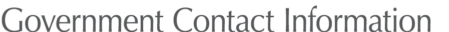 Government Contact Information