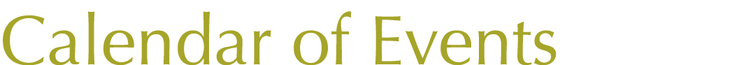 Calendar of Events