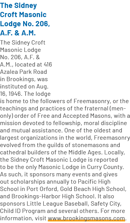 The Sidney Croft Masonic Lodge No. 206, A.F. & A.M. The Sidney Croft Masonic Lodge No. 206, A.F. & A.M., located at 4...