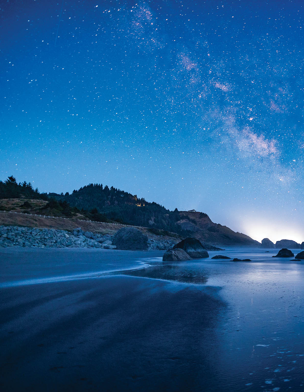 Milky Way at Rocky Beach at Pistol River Beach near Gold Beach, Oregon.
