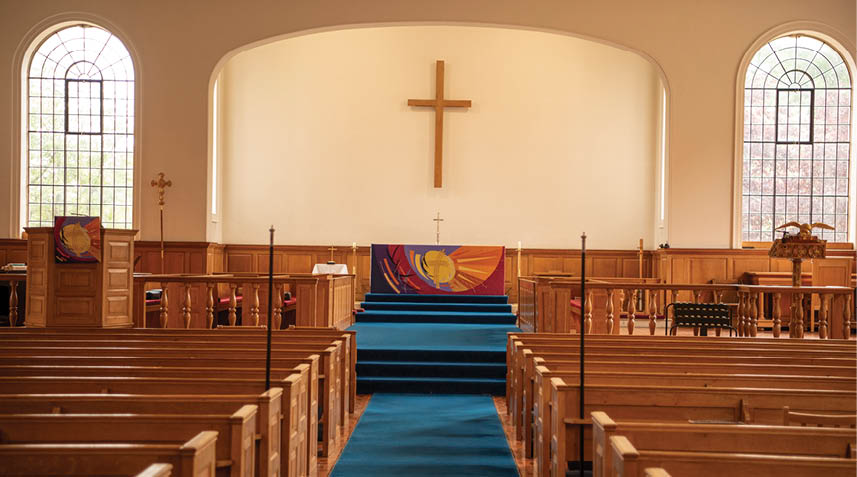 Christian church interior, Cranwell, England