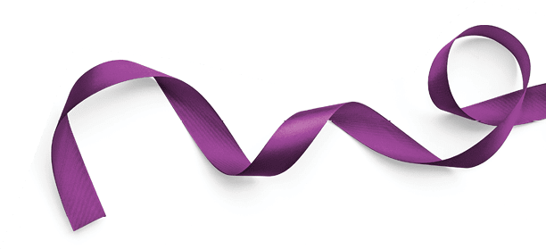 Shiny satin ribbon mulberry lavender purple violet magenta color isolated on white background with clipping path