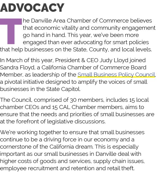 ADVOCACY The Danville Area Chamber of Commerce believes that economic vitality and community engagement go hand in ha...