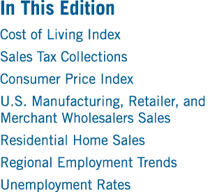 In This Edition  Cost of Living Index Sales Tax Collections Consumer Price Index U S  Manufacturing, Retailer, and Me   