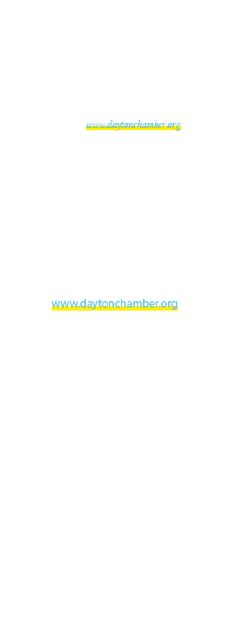 FOCUS FOCUS is a quarterly publication of the Dayton Area Chamber of Commerce. It is distributed to Chamber members a...