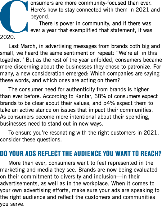 Consumers are more community-focused than ever  Here s how to stay connected with them in 2021 and beyond  There is p   