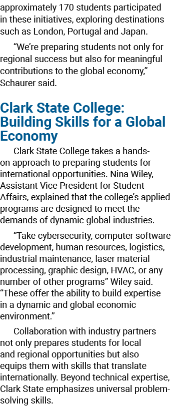 approximately 170 students participated in these initiatives, exploring destinations such as London, Portugal and Jap...
