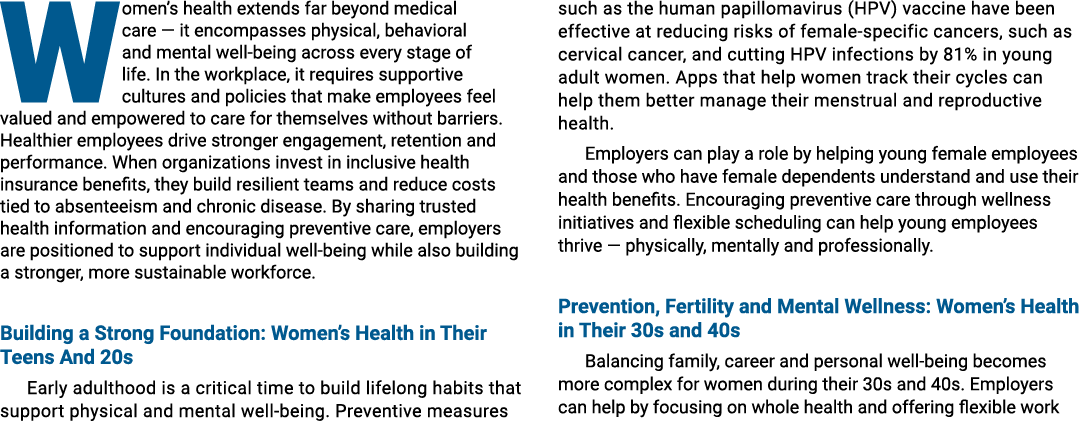 Women’s health extends far beyond medical care — it encompasses physical, behavioral and mental well being across eve...