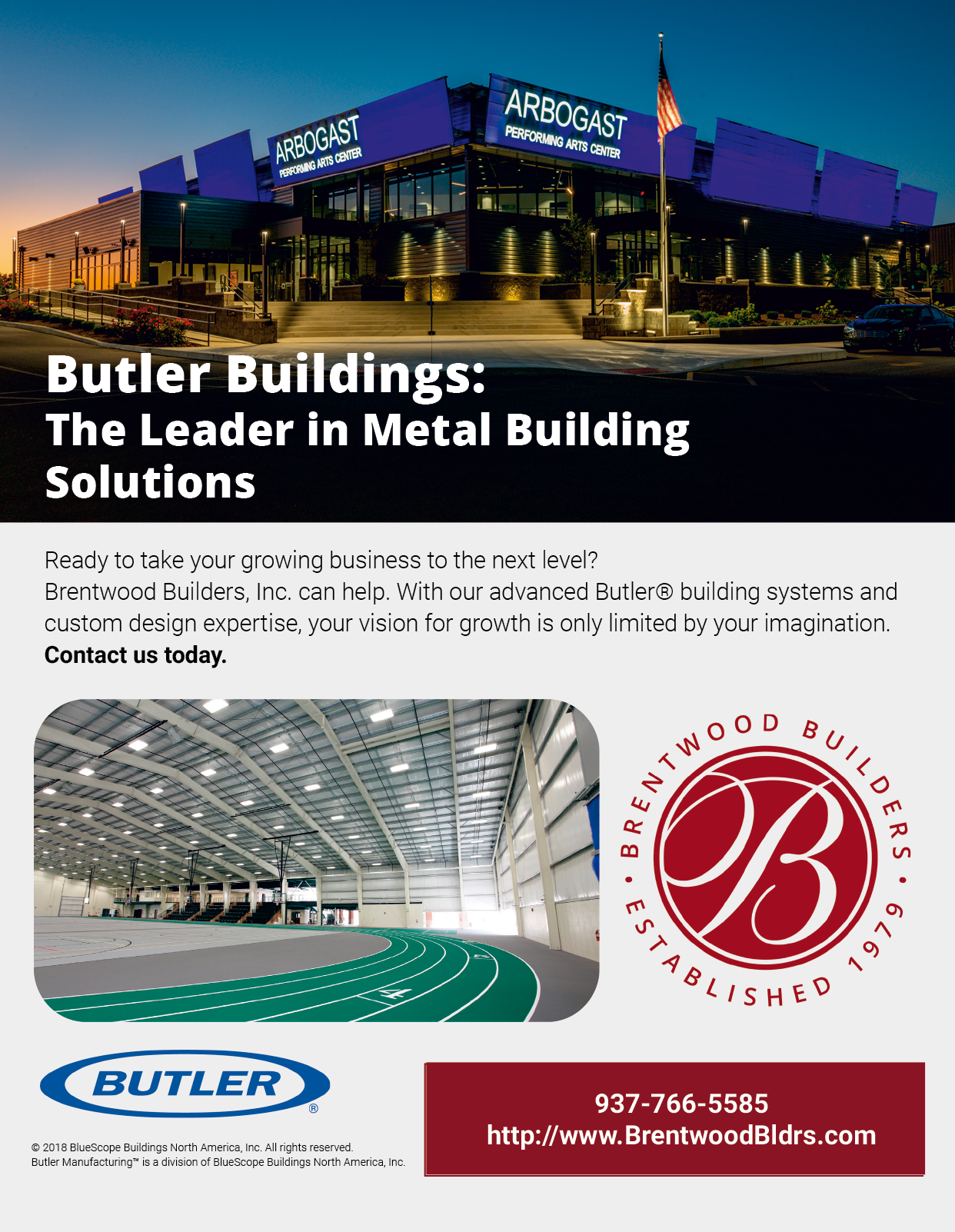 A flyer advertising a building company called Butler Buildings. AI generated content