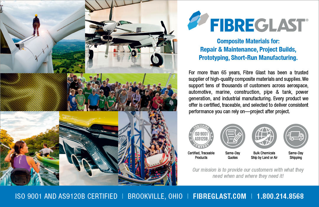 A flyer advertising a company called FiberGlass. AI generated content