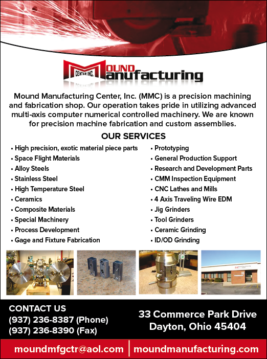 A flyer advertises a company called Mound Metal Manufacturing Inc. AI generated content