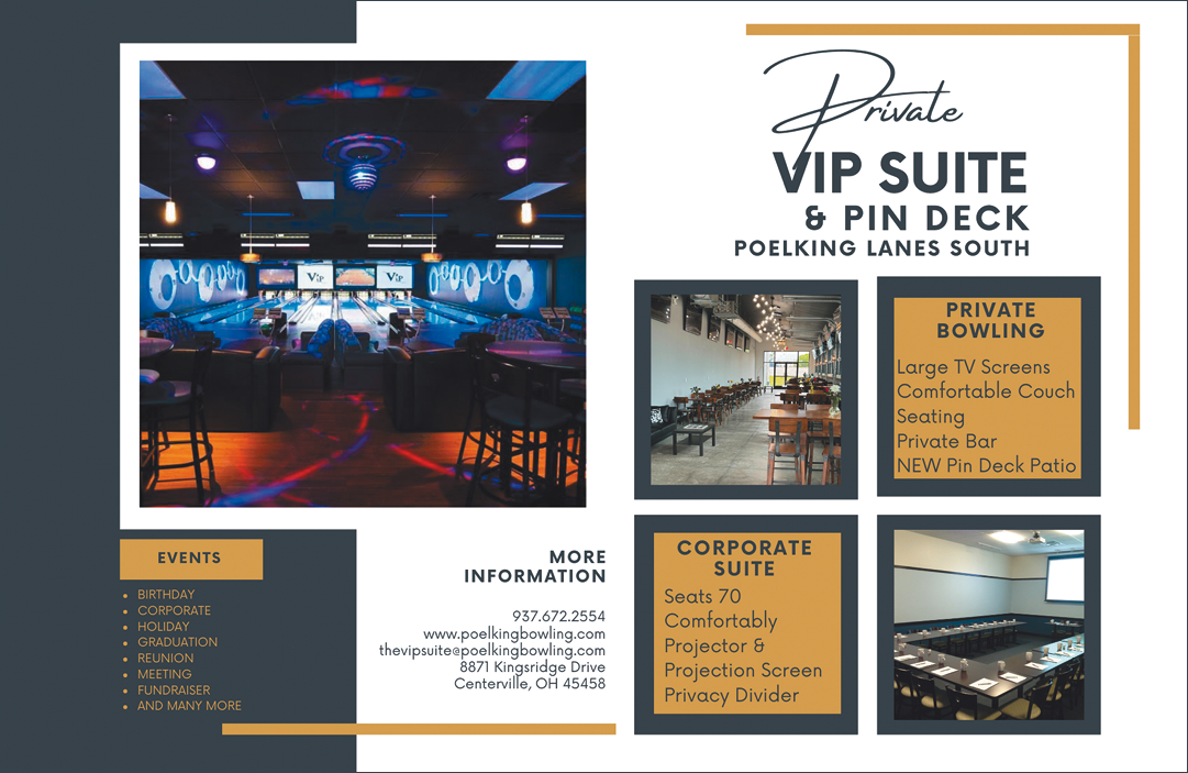 A brochure for a private VIP suite and pin deck at a bar. AI generated content