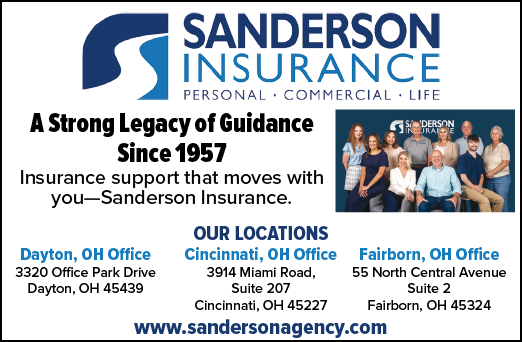 A group of people are shown in a photo advertising insurance. AI generated content