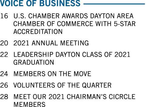 VOICE OF BUSINESS ------------------------------- 16  U S  CHAMBER AWARDS DAYTON AREA CHAMBER OF COMMERCE WITH 5-STAR   