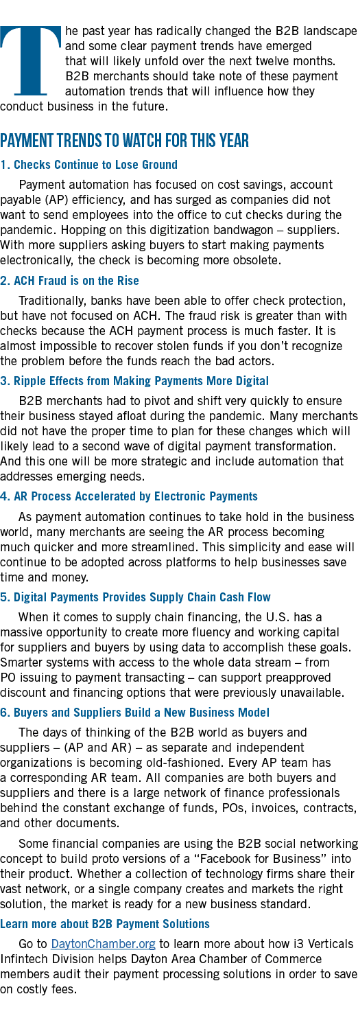 The past year has radically changed the B2B landscape and some clear payment trends have emerged that will likely unf   