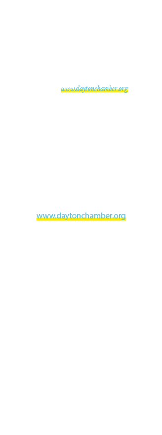 FOCUS FOCUS is a quarterly publication of the Dayton Area Chamber of Commerce. It is distributed to Chamber members a...