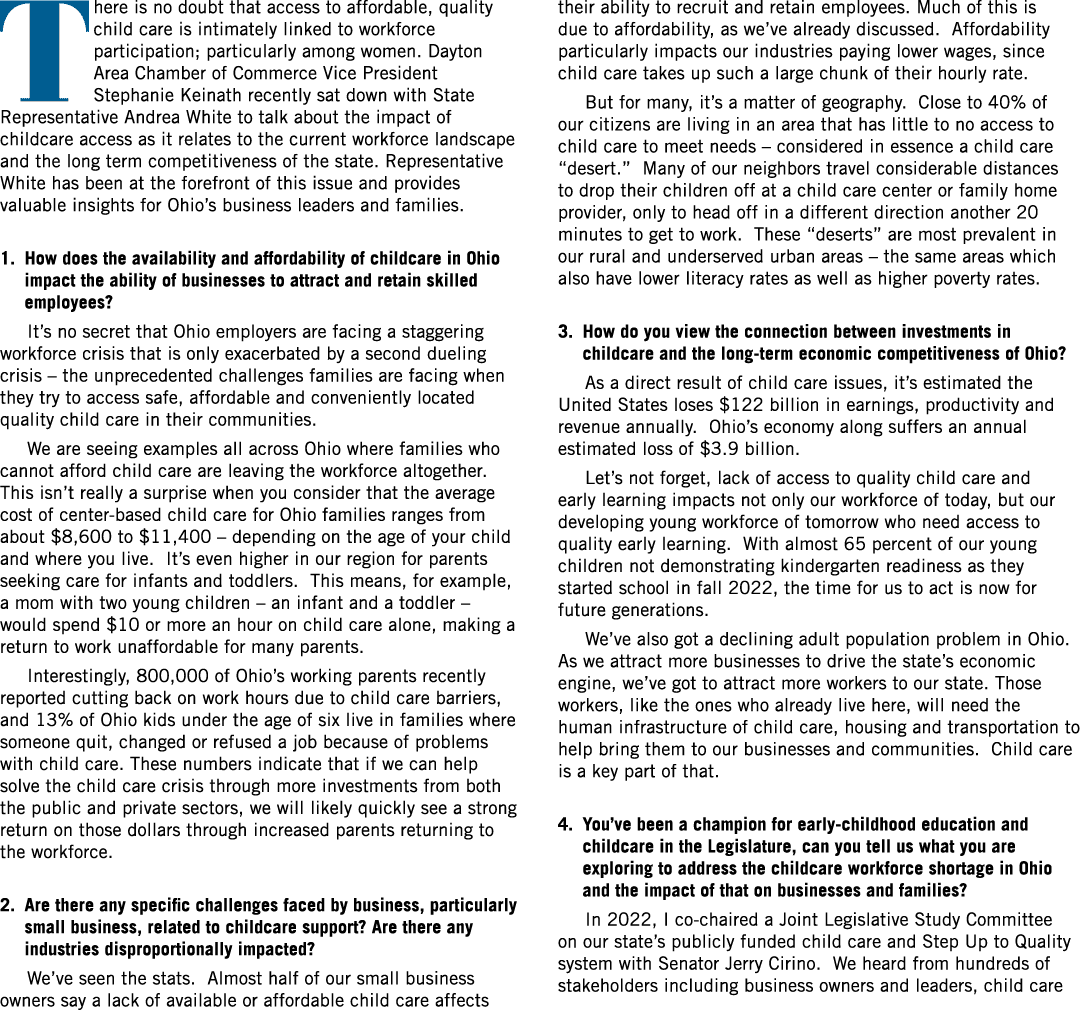 There is no doubt that access to affordable, quality child care is intimately linked to workforce participation; part...