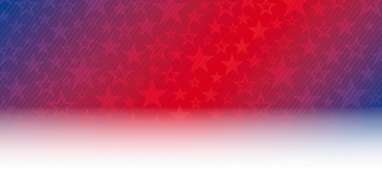 Web banner with elements of the American national flag, many stars. Decorative USA banner suitable for background, headers, posters, cards, website. Vector illustration