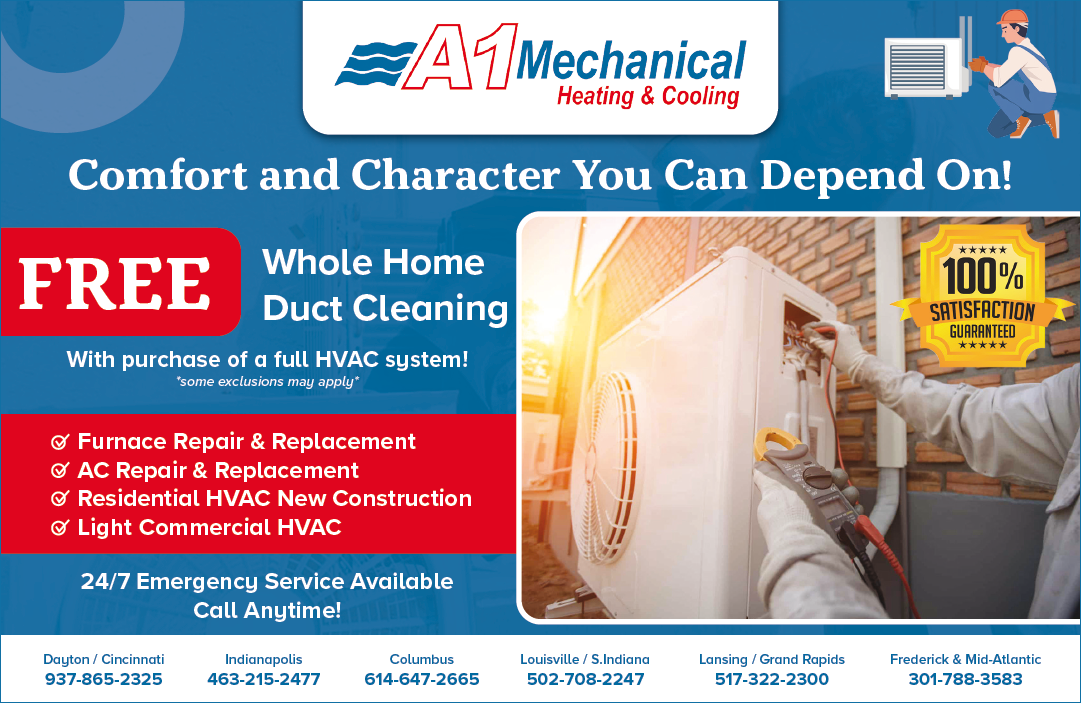 A1 Mechanical is offering a free duct cleaning. Description generated by AI