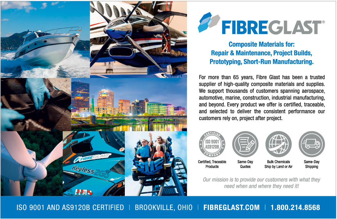 A brochure for a company called Fibreglass. Description generated by AI