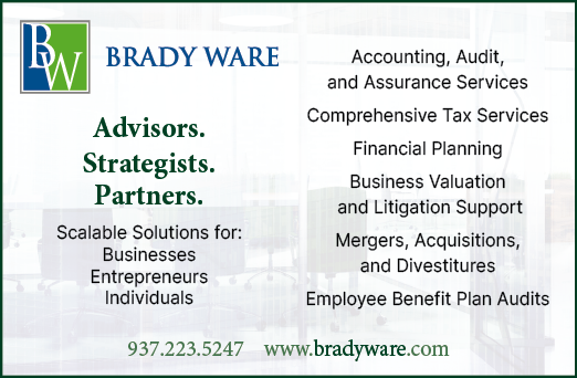 A business advertisement for Brady Ware. Description generated by AI