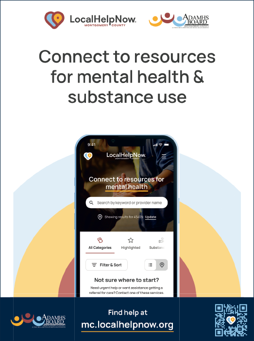 A cell phone with a mental health and substance use app. Description generated by AI