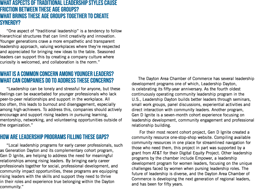 What aspects of traditional leadership styles cause friction between these age groups? What brings these age groups t...