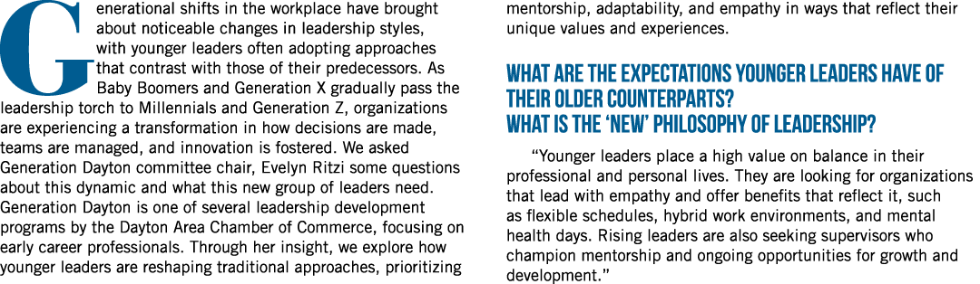 Generational shifts in the workplace have brought about noticeable changes in leadership styles, with younger leaders...